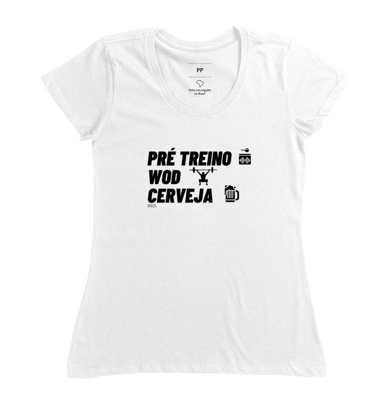 Camiseta Pre Treino Wod e Cerveja