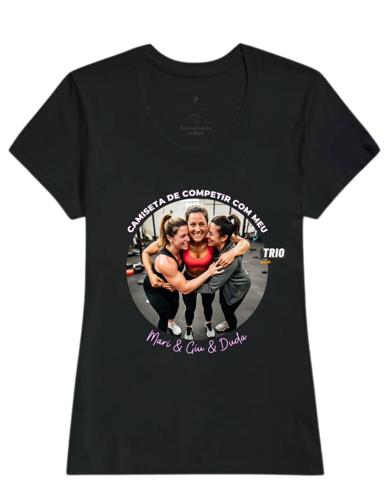 Camiseta de treinar com meu trio