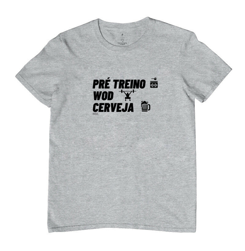 Camiseta Pre Treino Wod e Cerveja