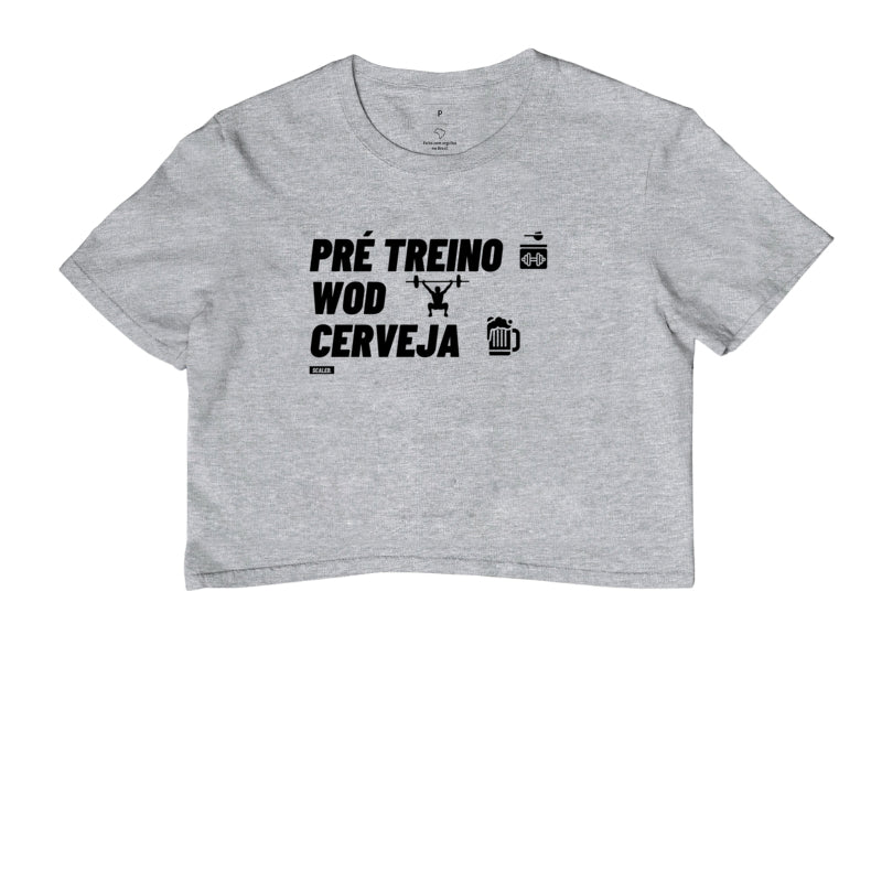 Cropped Wod Pre Treino e Cerveja