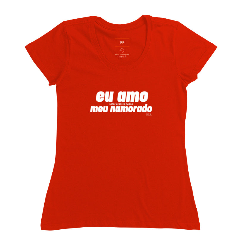 Camiseta Eu amo fazer Crossfit Namorado - Scaled