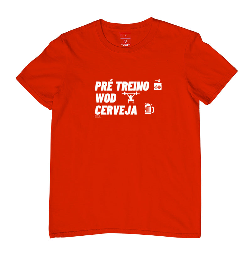 Camiseta Pre Treino Wod e Cerveja