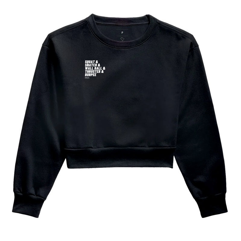 Moletom Cropped Minimalista Squat Snatch Burpee