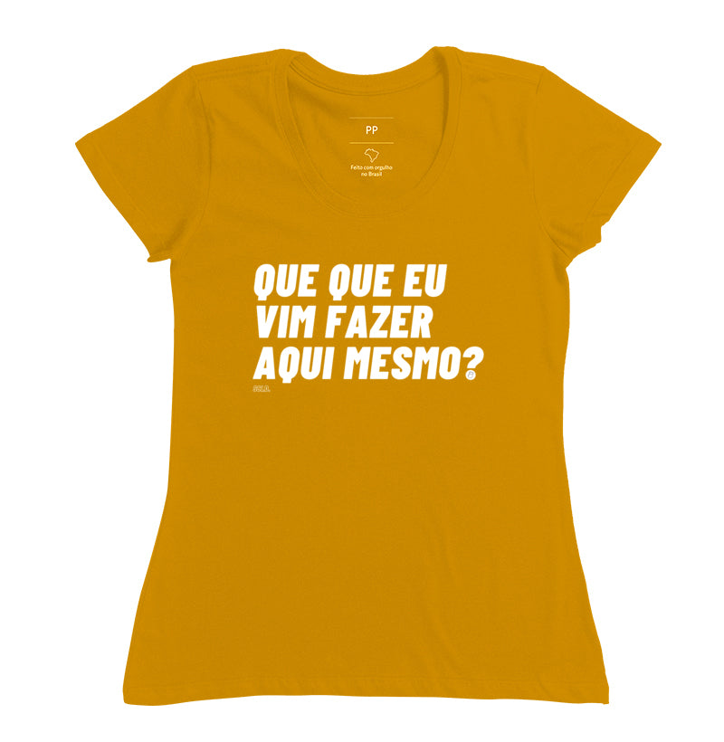 Que que eu vim fazer aqui mesmo