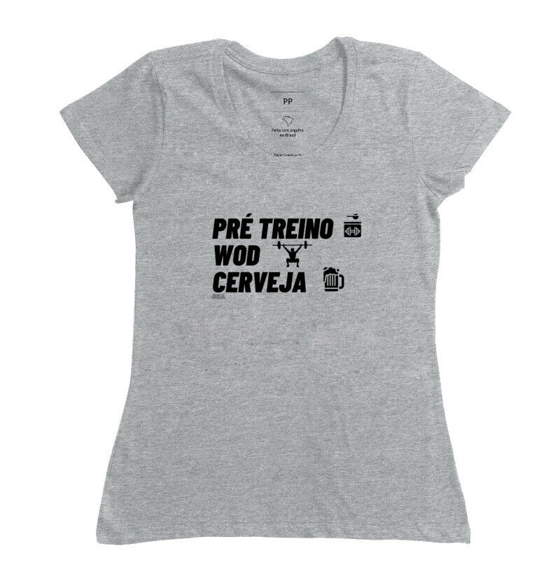 Camiseta Pre Treino Wod e Cerveja