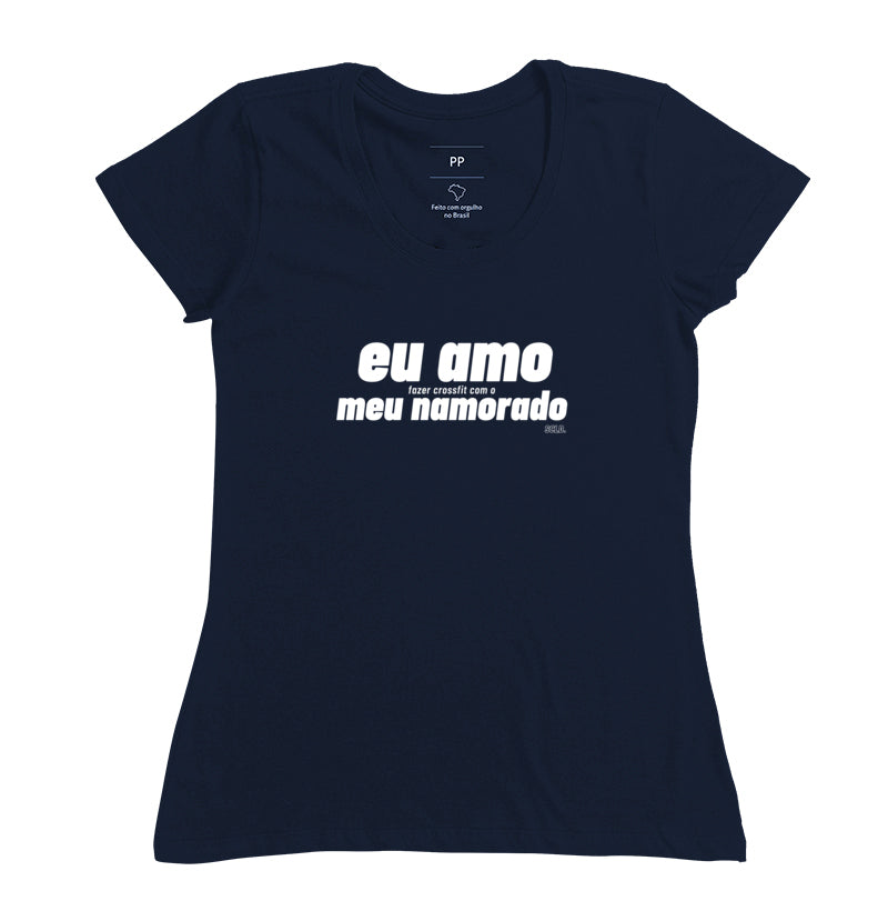 Camiseta Eu amo fazer Crossfit Namorado - Scaled