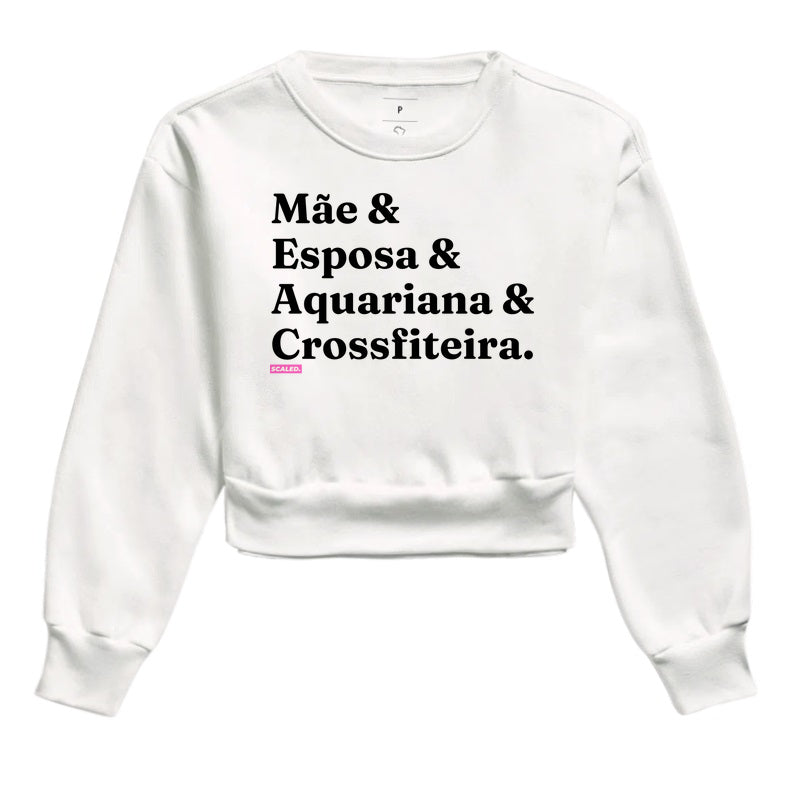 Mãe Aquariana - Cropped Moletom