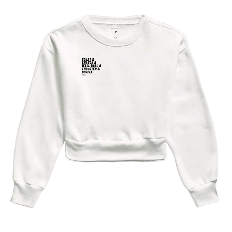 Moletom Cropped Minimalista Squat Snatch Burpee