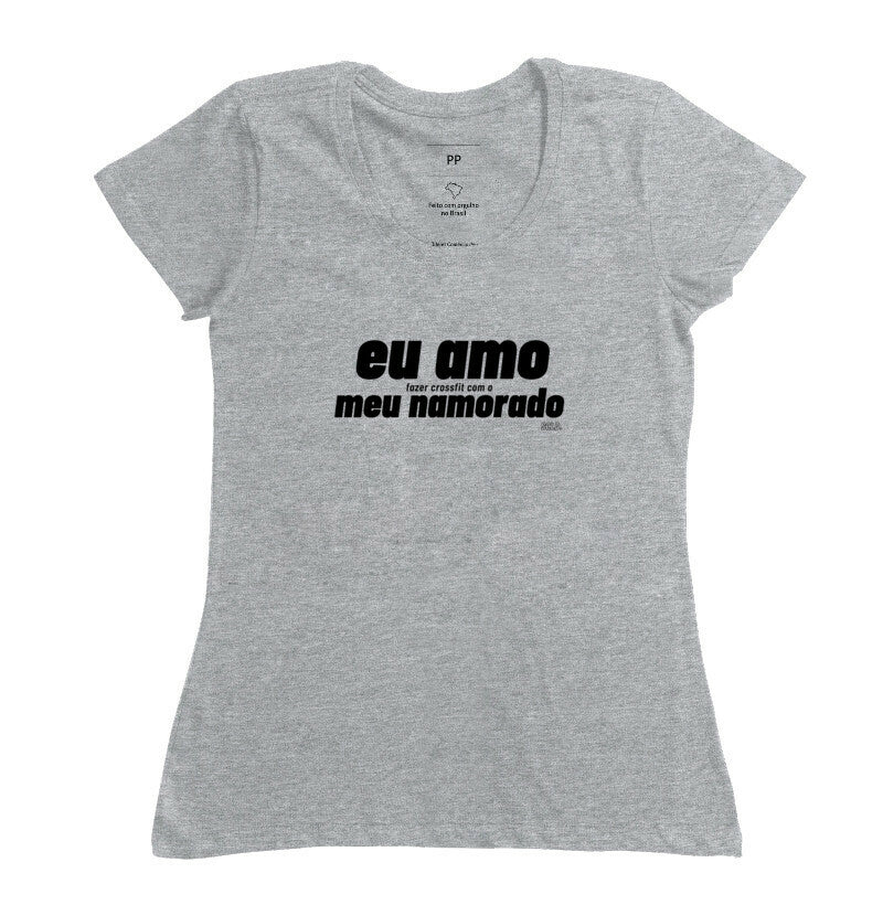 Camiseta Eu amo fazer Crossfit Namorado - Scaled