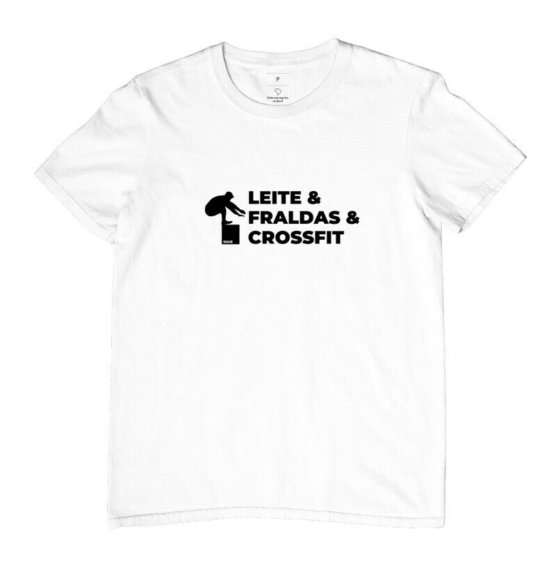 Camiseta Dia dos Pais Leite Fraldas e Crossfit - Scaled