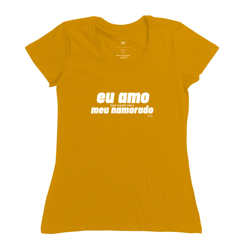 Camiseta Eu amo fazer Crossfit Namorado - Scaled