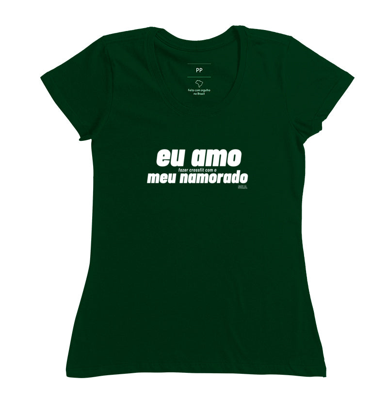 Camiseta Eu amo fazer Crossfit Namorado - Scaled