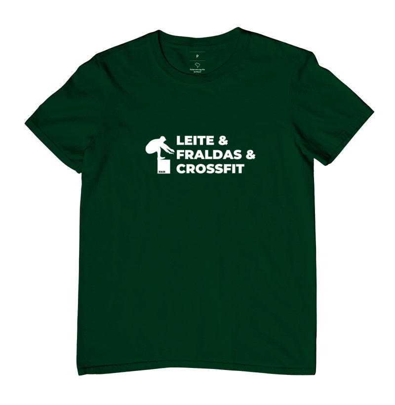 Camiseta Dia dos Pais Leite Fraldas e Crossfit - Scaled
