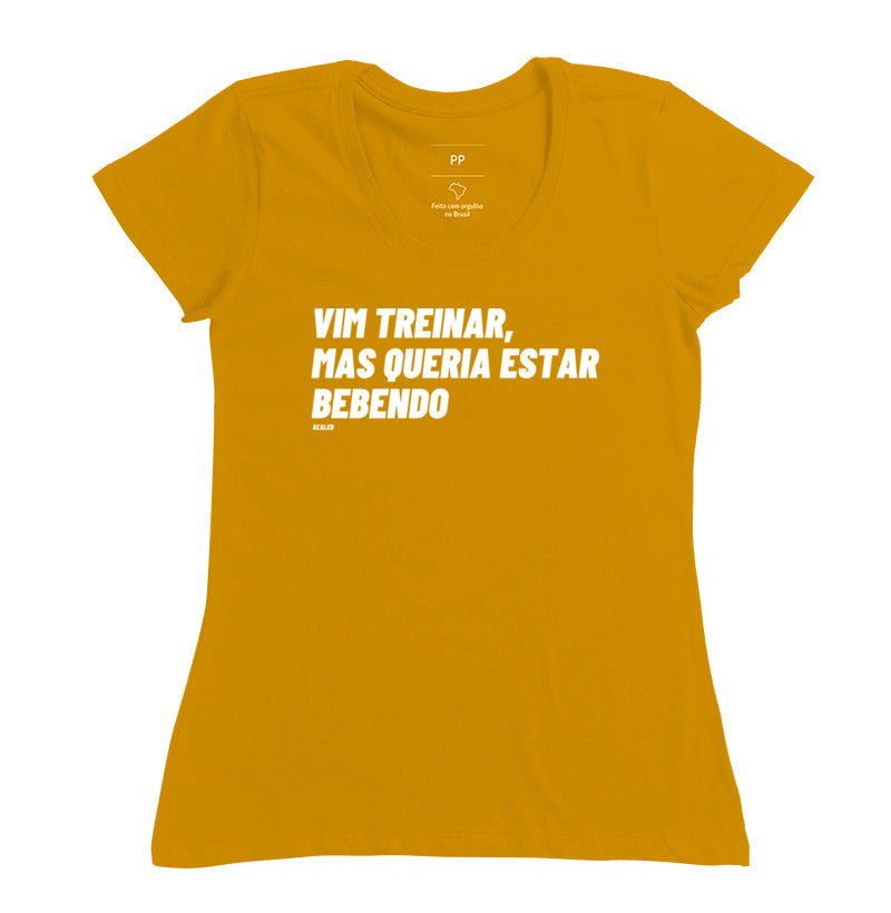 Camiseta Vim Treinar Mas Queria Estar Bebendo Crossfit