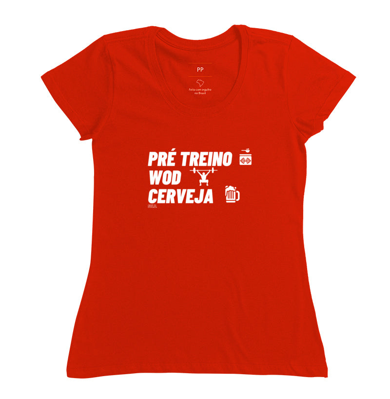 Camiseta Pre Treino Wod e Cerveja