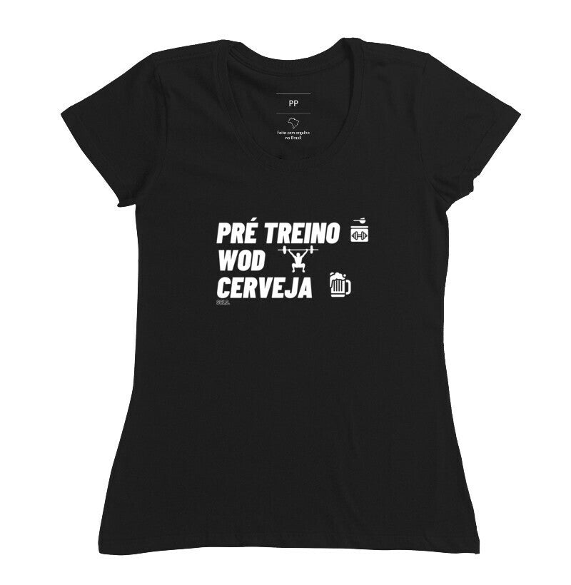 Camiseta Pre Treino Wod e Cerveja