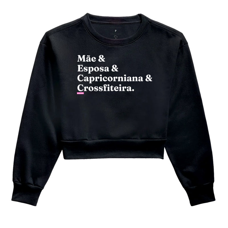 Mãe capricorniana - Cropped Moletom