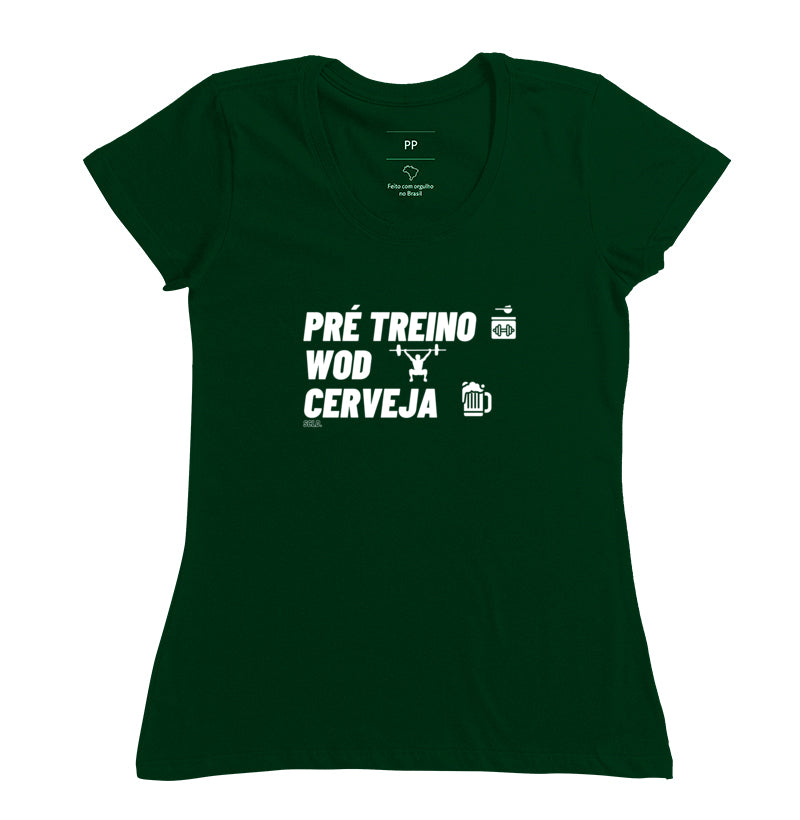 Camiseta Pre Treino Wod e Cerveja